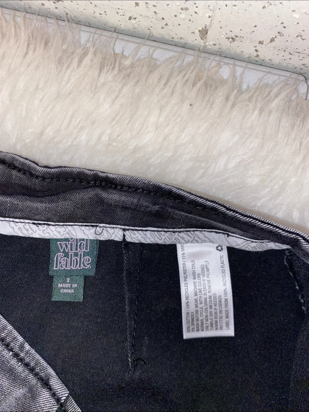 Wild Fable Black Denim Mini Skirt